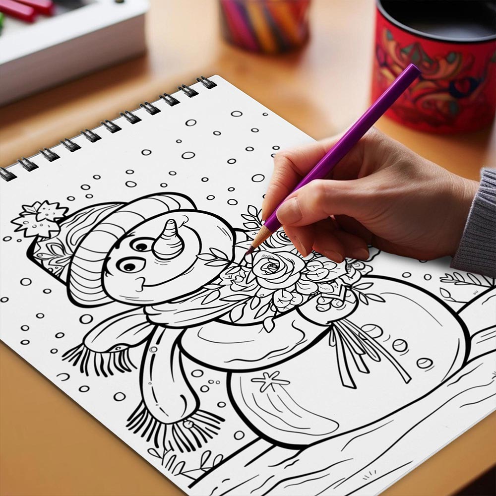🎄CHRISTMAS ON SALE🔥Christmas Spiral Coloring Book