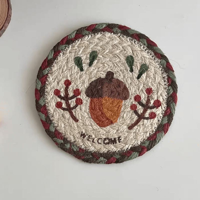 Vintant Handmade Braided Jute Round Coaster