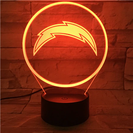 LOS ANGELES CHARGERS 3D LED LIGHT LAMP