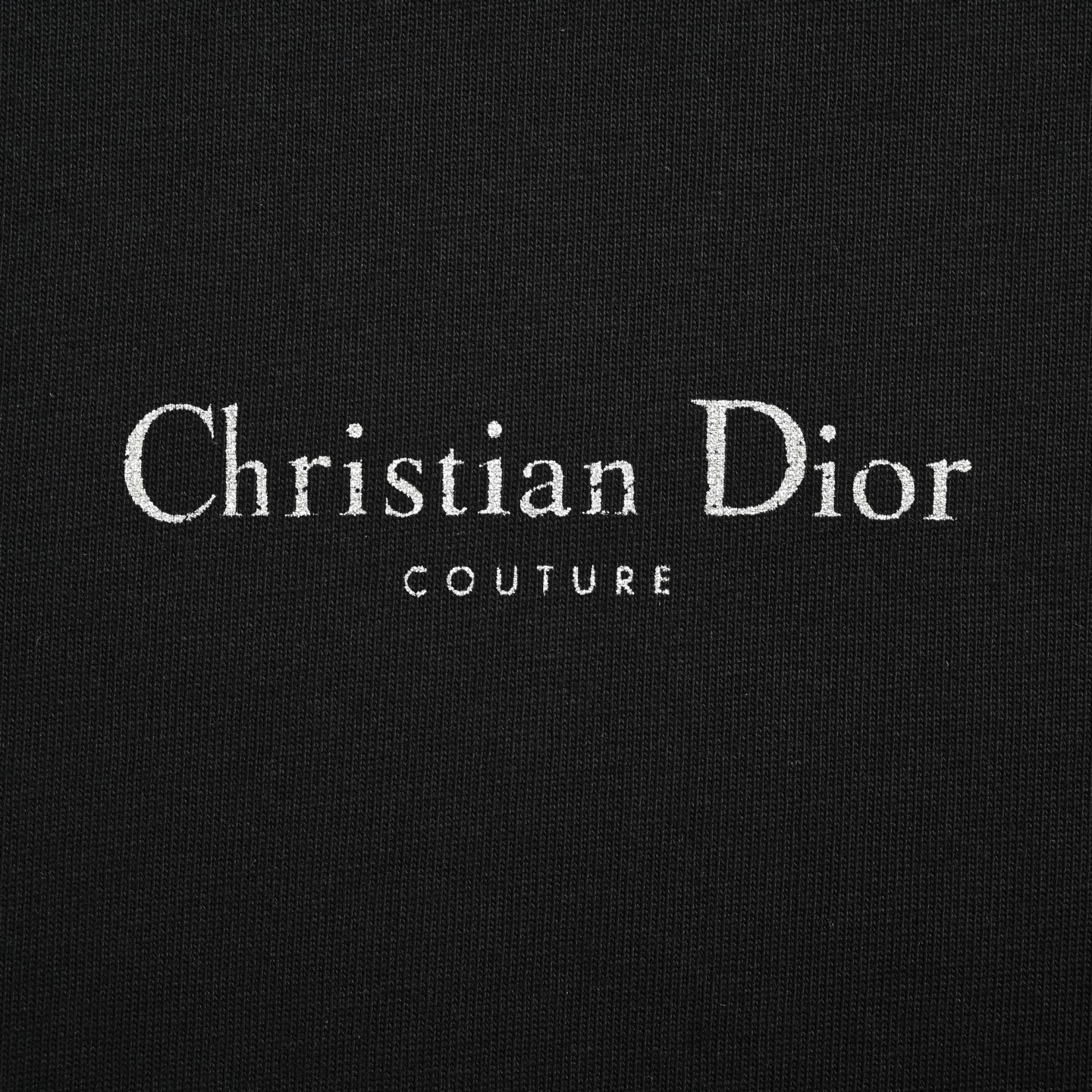 Dior 25ss ripped silver lettering short-sleeve shirt