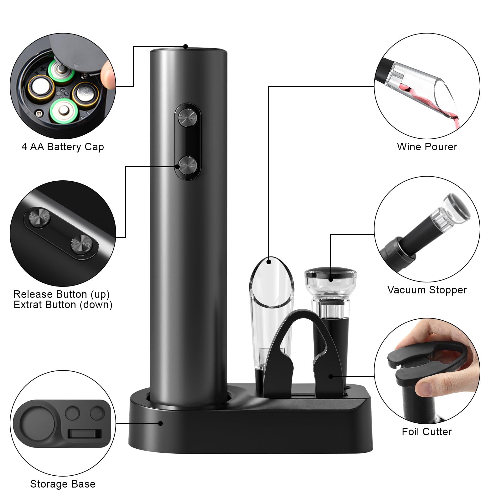 Electric Wine Opener 4 in 1 Set
