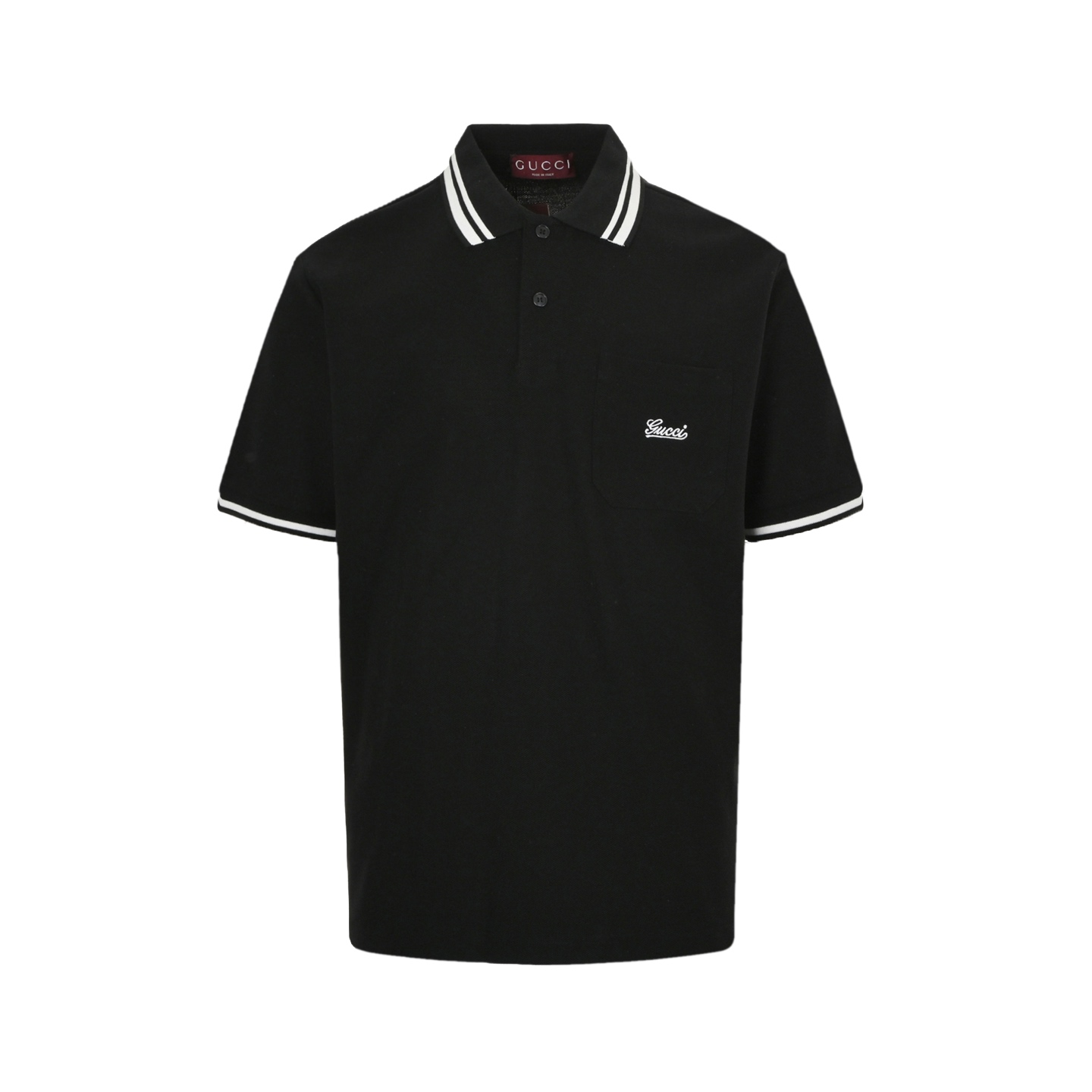 Gucci 25ss embroidered pocket polo short sleeve