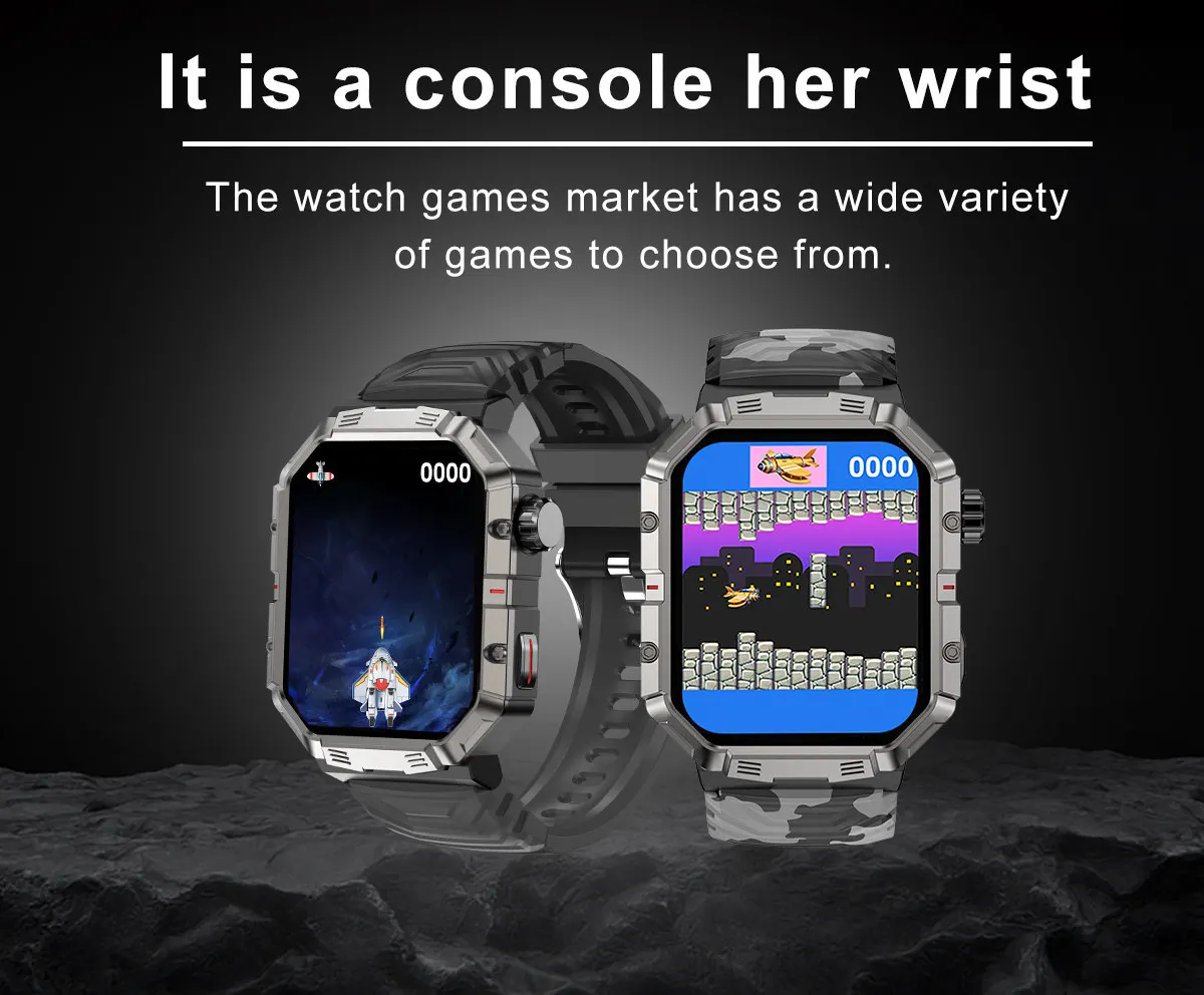 New Men's Outdoor Sports HD Bluetooth Call Smartwatch 2.02inch full screen touch AI intelligent voice assistant for Android iOS