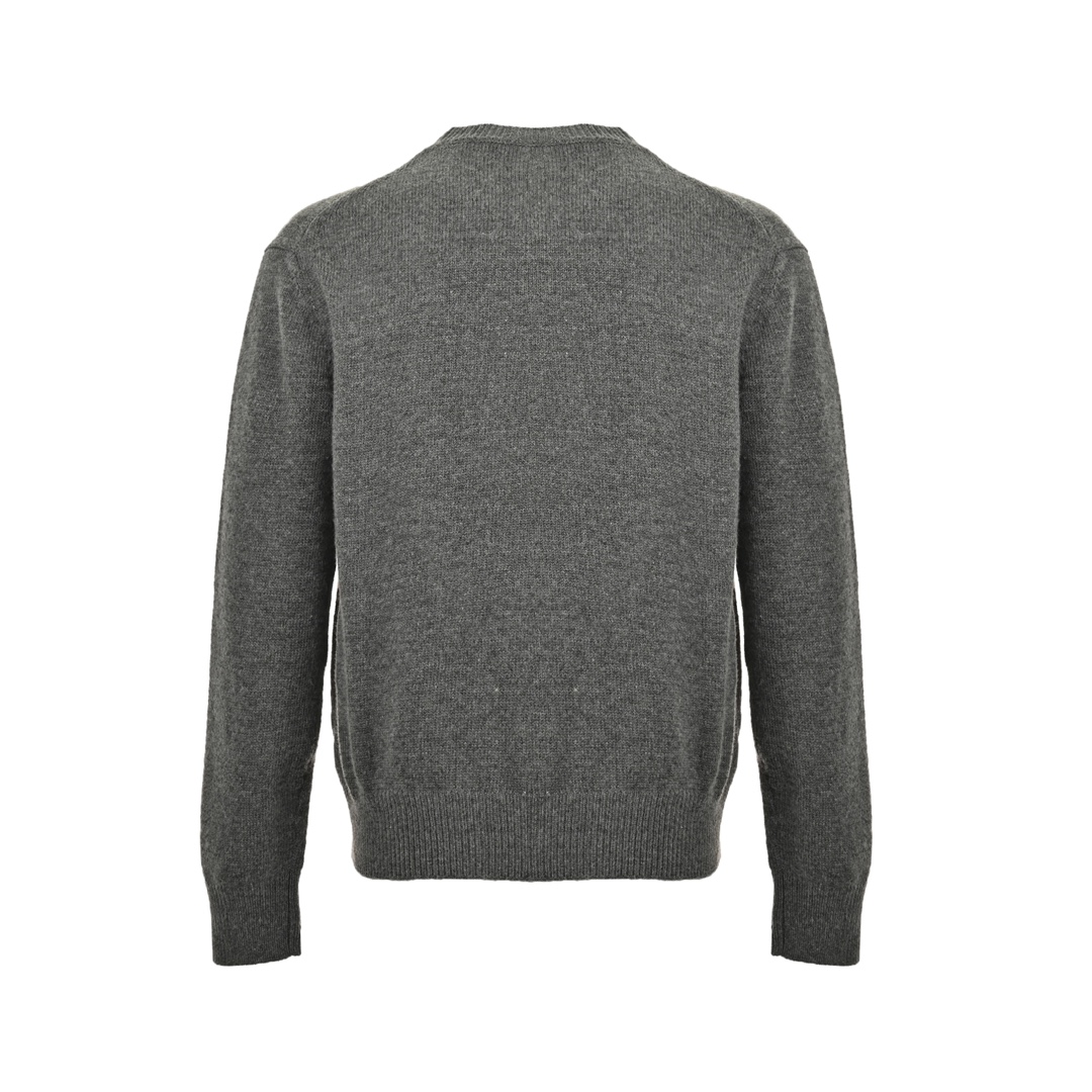 Loewe 24Fw small floral logo embroidered wool crew neck sweater