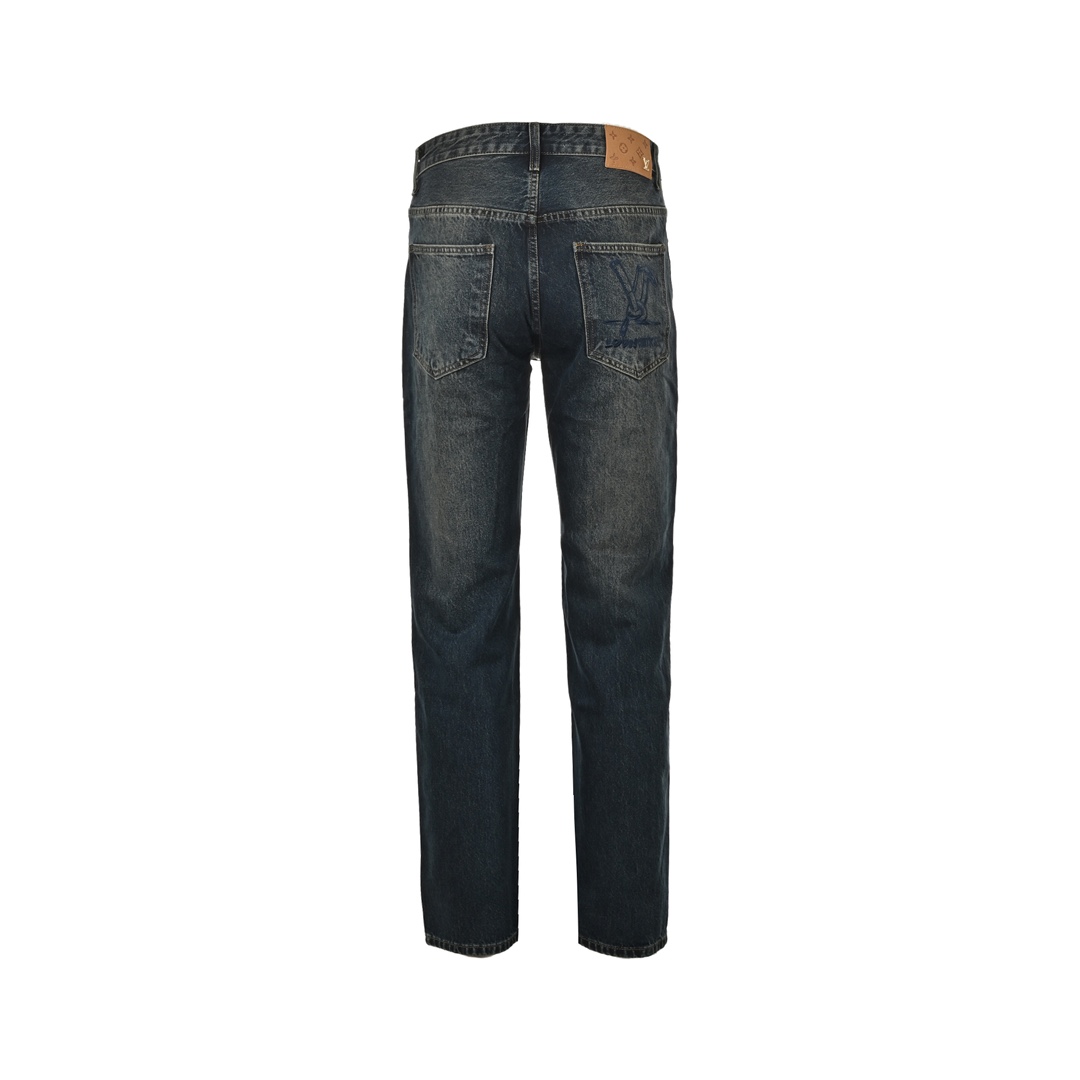 Louis Vuitton 23Fw tooling embroidered jeans