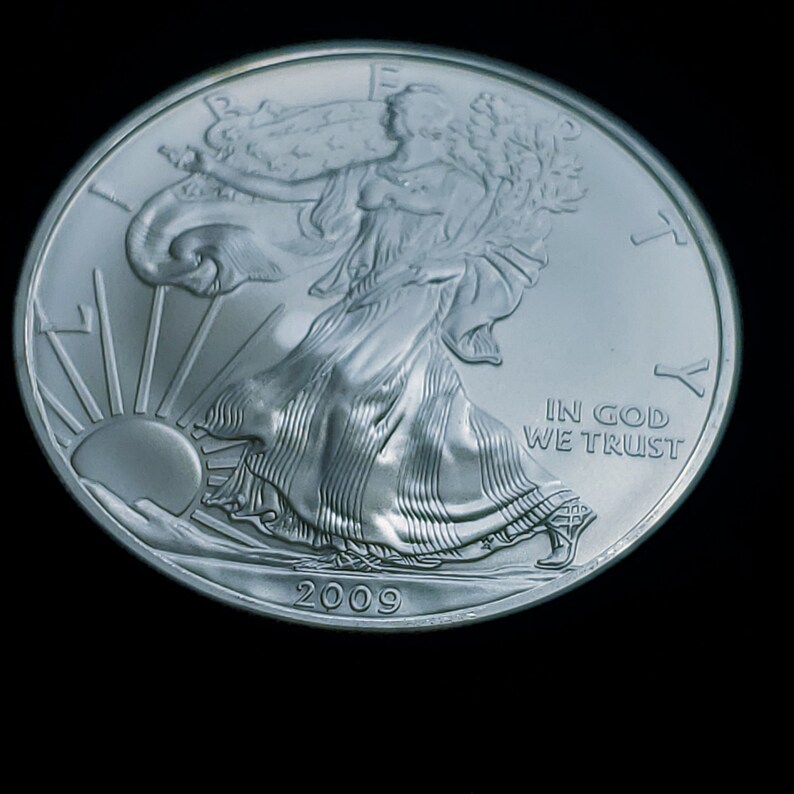 2009  American Silver Eagle   -  1 Oz .999 Silver  BU - Straight from roll  # 719    Reg 49