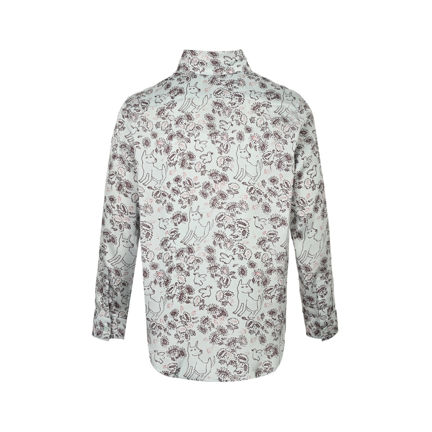 Dior 25ss floral and bird print shirt