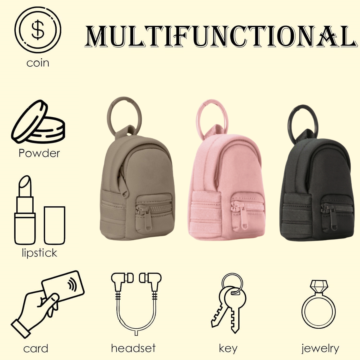 🔥Last Day 50% OFF🔥Mini Backpack Cute Cosmetic Bag