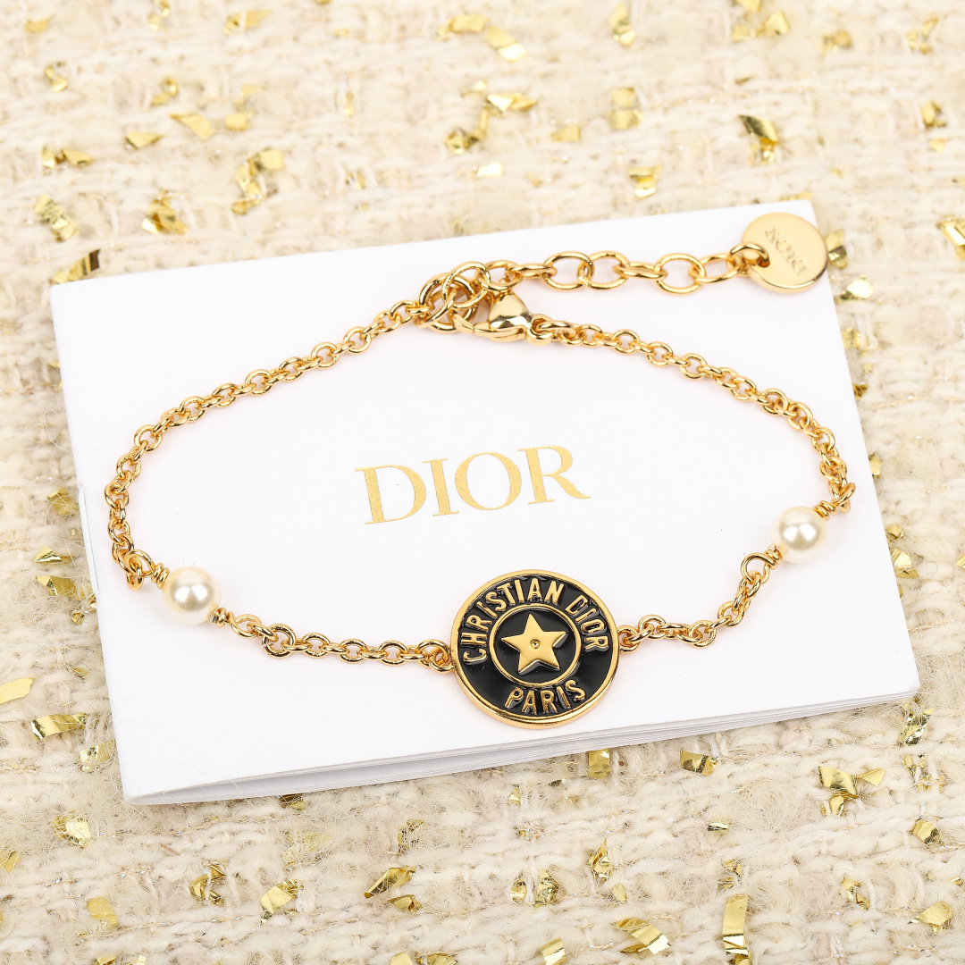 Dior Black Round Bracelet