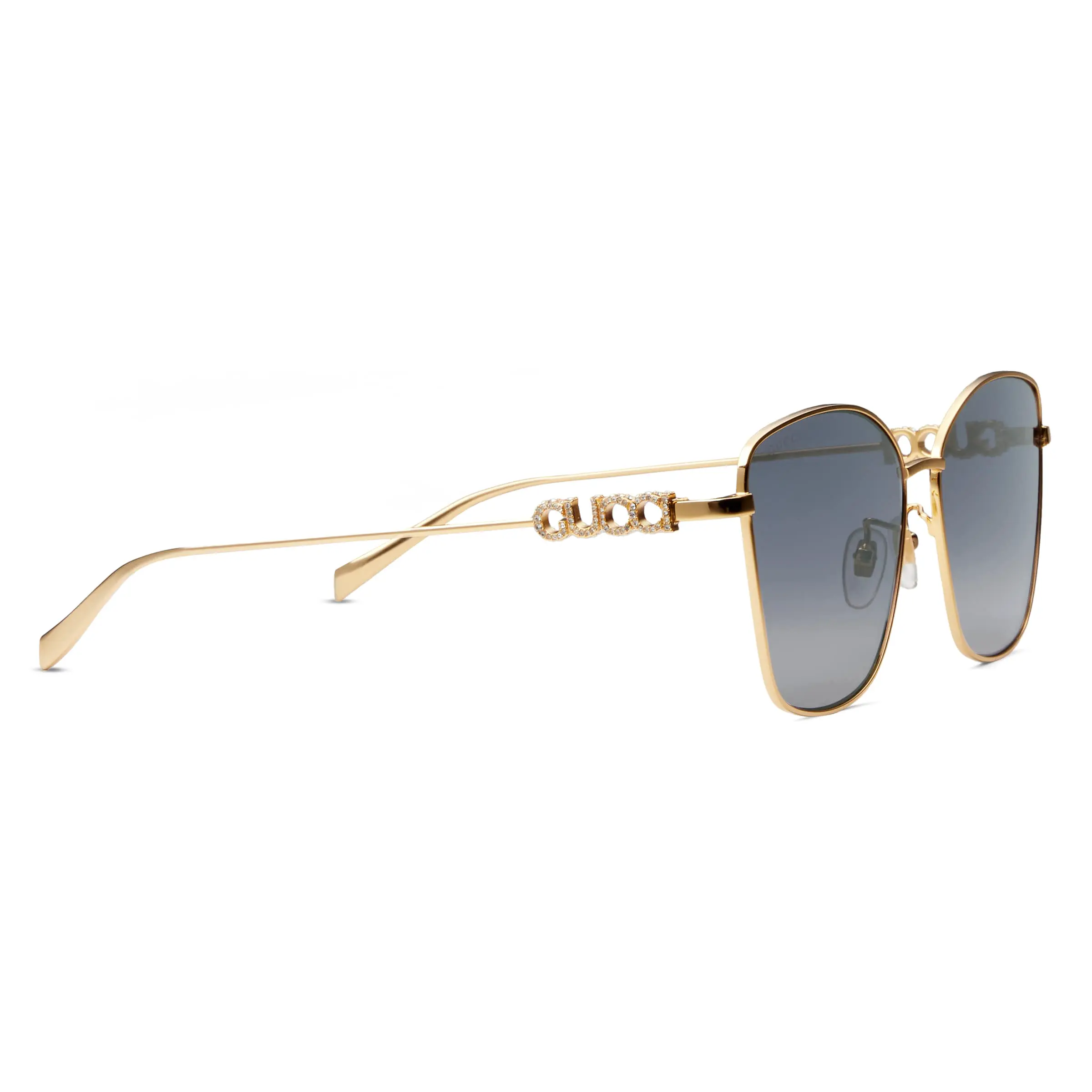 Gucci low bridge fitting design butterfly frame sunglasses
