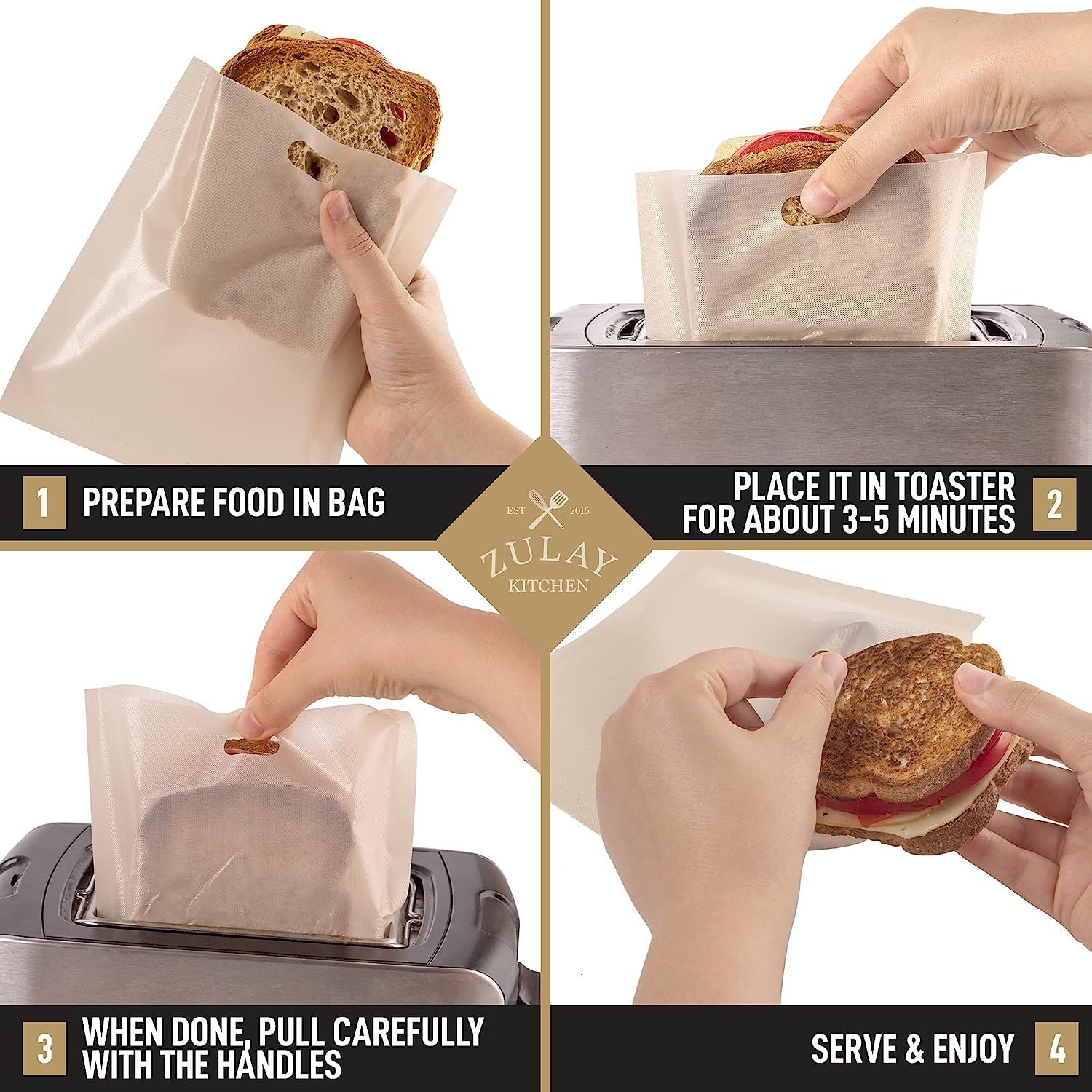 (🔥Last Day Promotion-SAVE 50% OFF)🍞🥪Reusable Non Stick Toaster Bags-BUY MORE GET MORE FREE