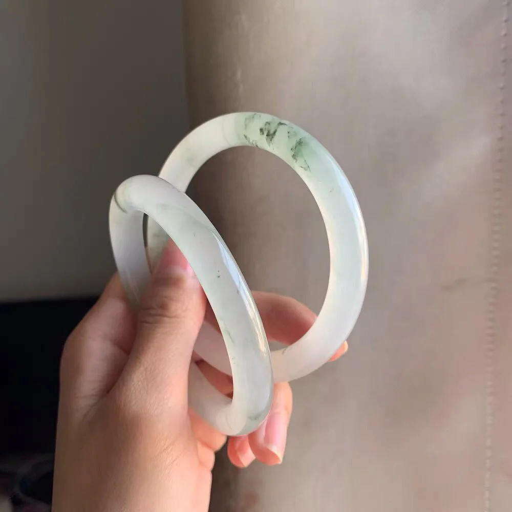 Golden Silk Jade Bangles For Women Natural Ice Jade Round Bracelets High Quality Fine Jewelry Fashion Accessories Free Shipping