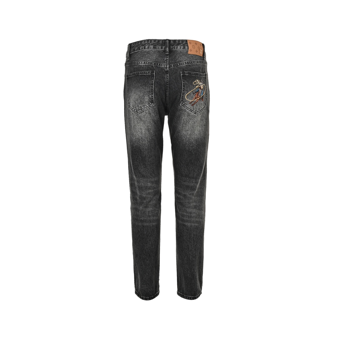 Louis Vuitton Back Pocket Western Denim Pants