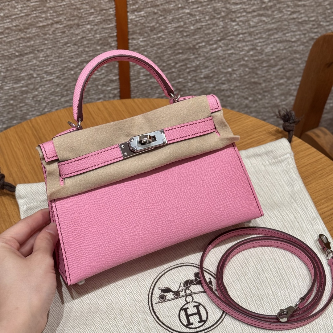 Hermes mini kelly2 5PPink handbag (handmade to order)