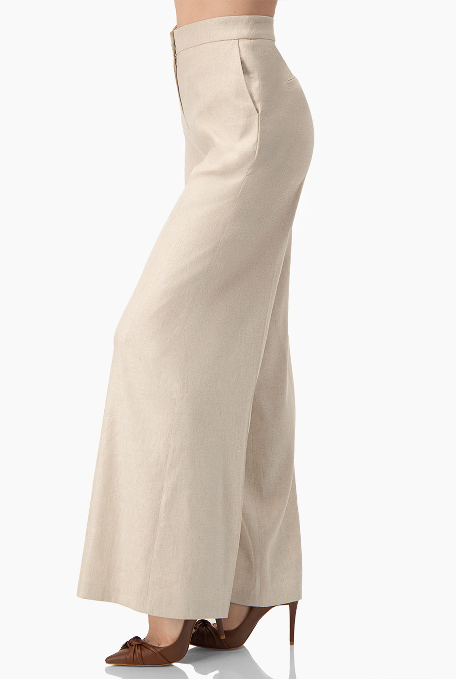 Pantalon amplio liso