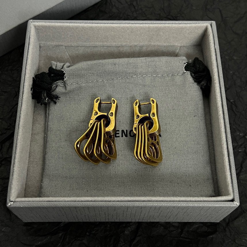Balenciaga zipper pull earrings
