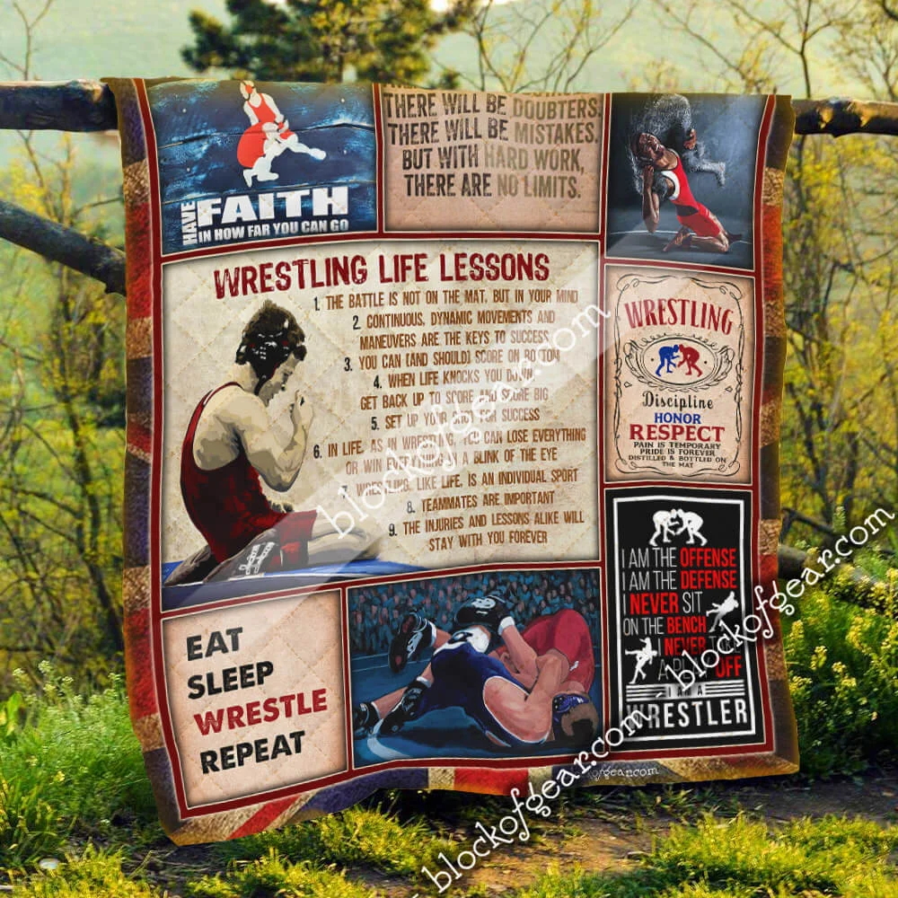 Wrestling Life Lessons Quilt Blanket