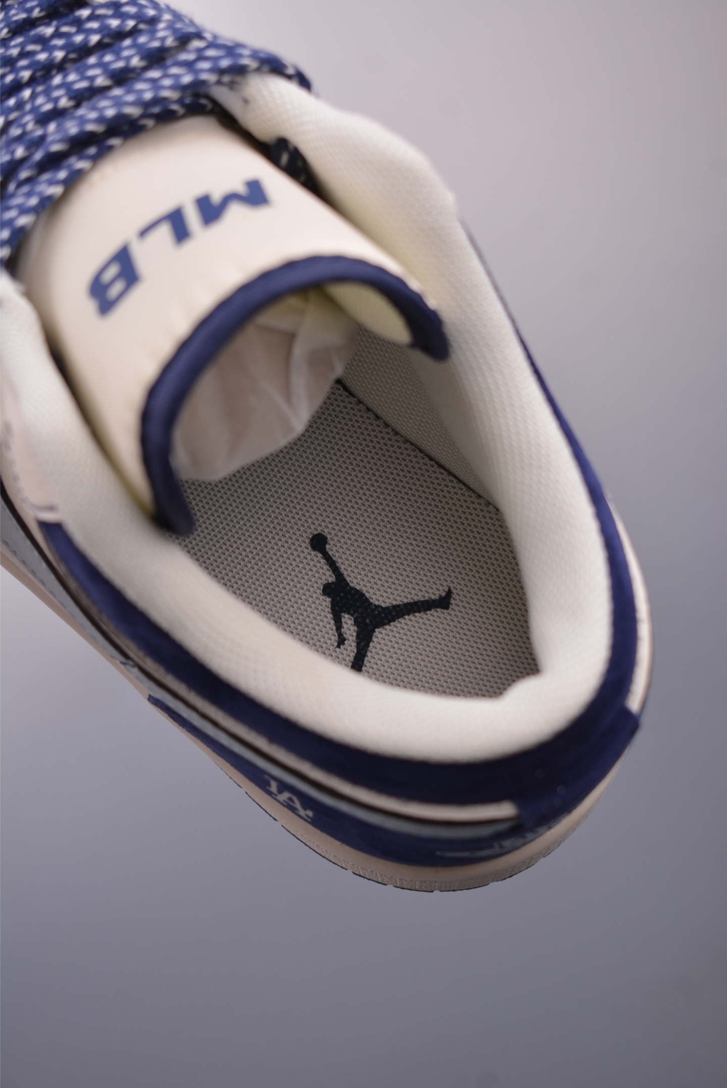 MLB x Nike Air Jordan 1 Low OGAJ1 Basketball Shoes Off-White Blue XX2405-005