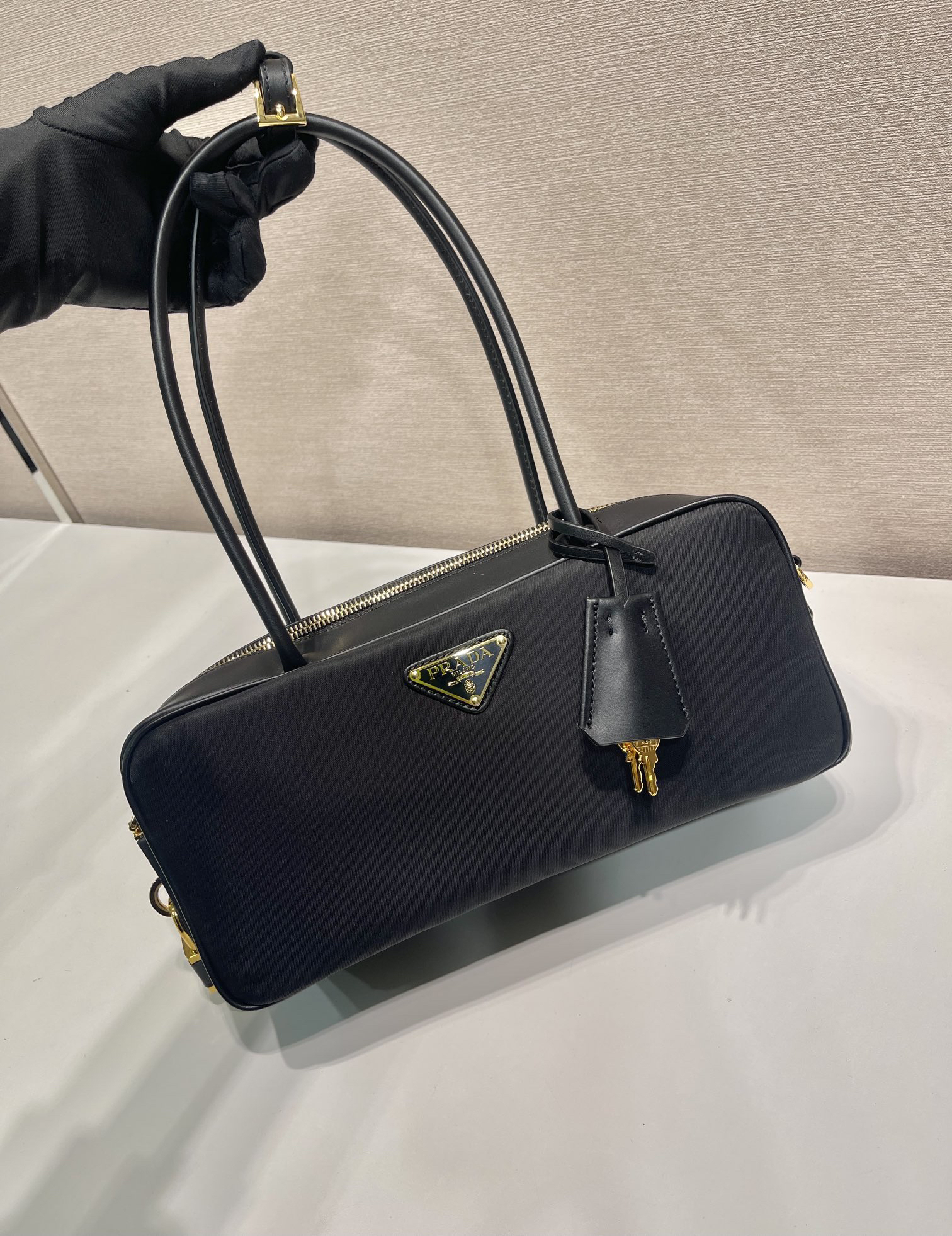 Prada Tessuto Tocker Handbag 1BB132