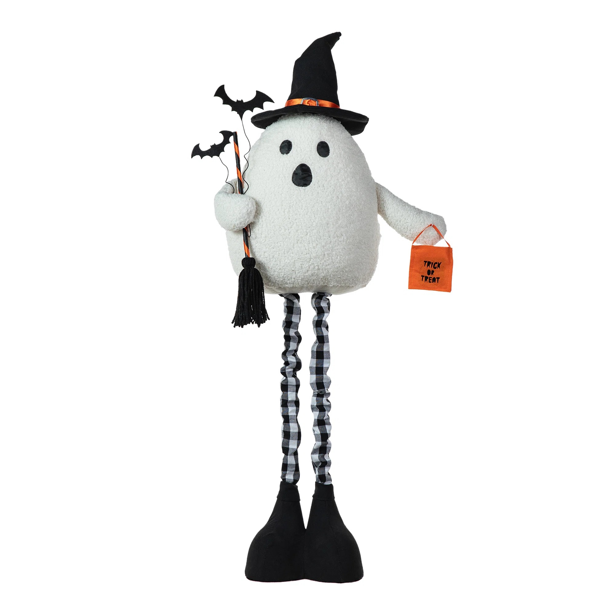 ⚡Flash Sale⚡Halloween Fabric Ghost Standing Decor, With Telescoping Legs And Timer