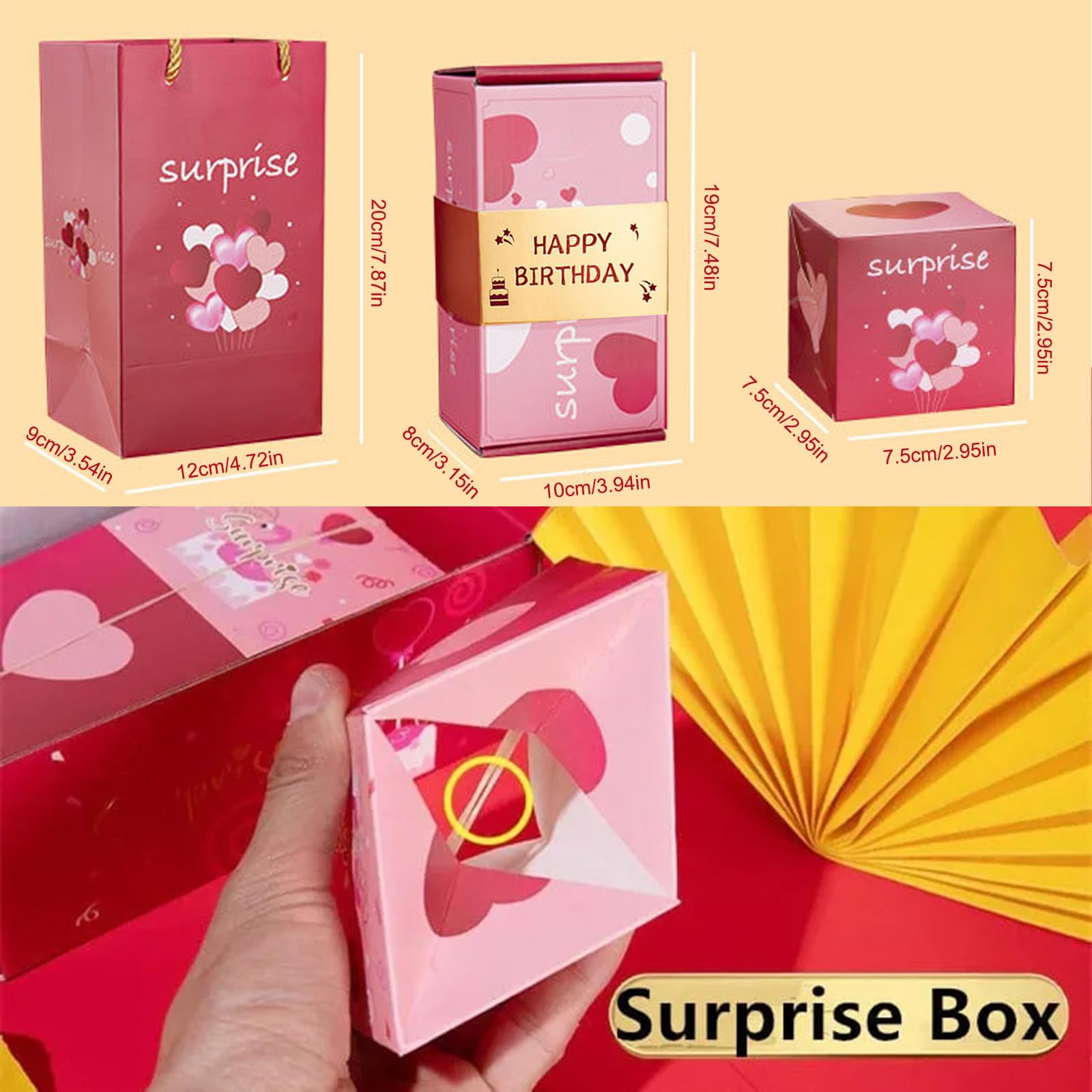 🎄2023 Christmas Sale 🎁Surprise Bouncing Gift Box With Gift Bag