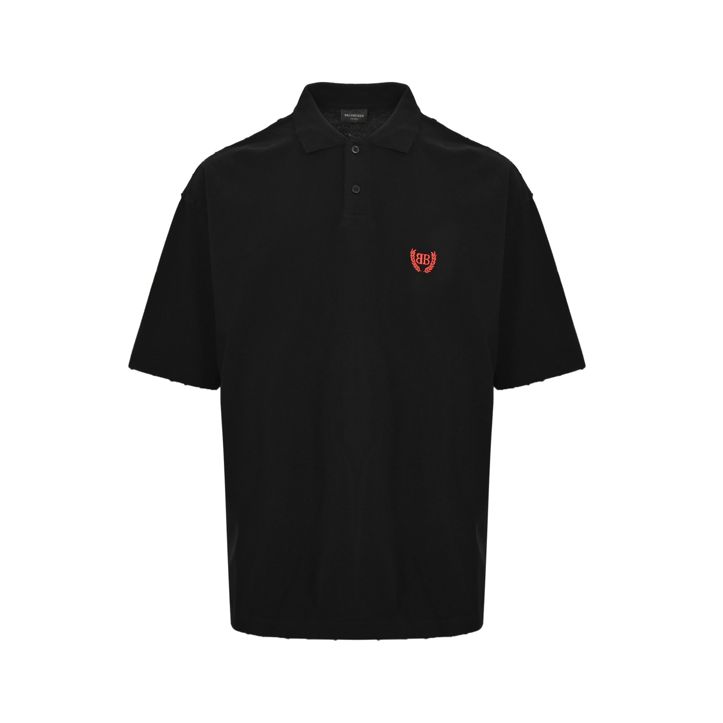 Balenciaga 25ss wheat ear red label embroidered Polo short sleeve