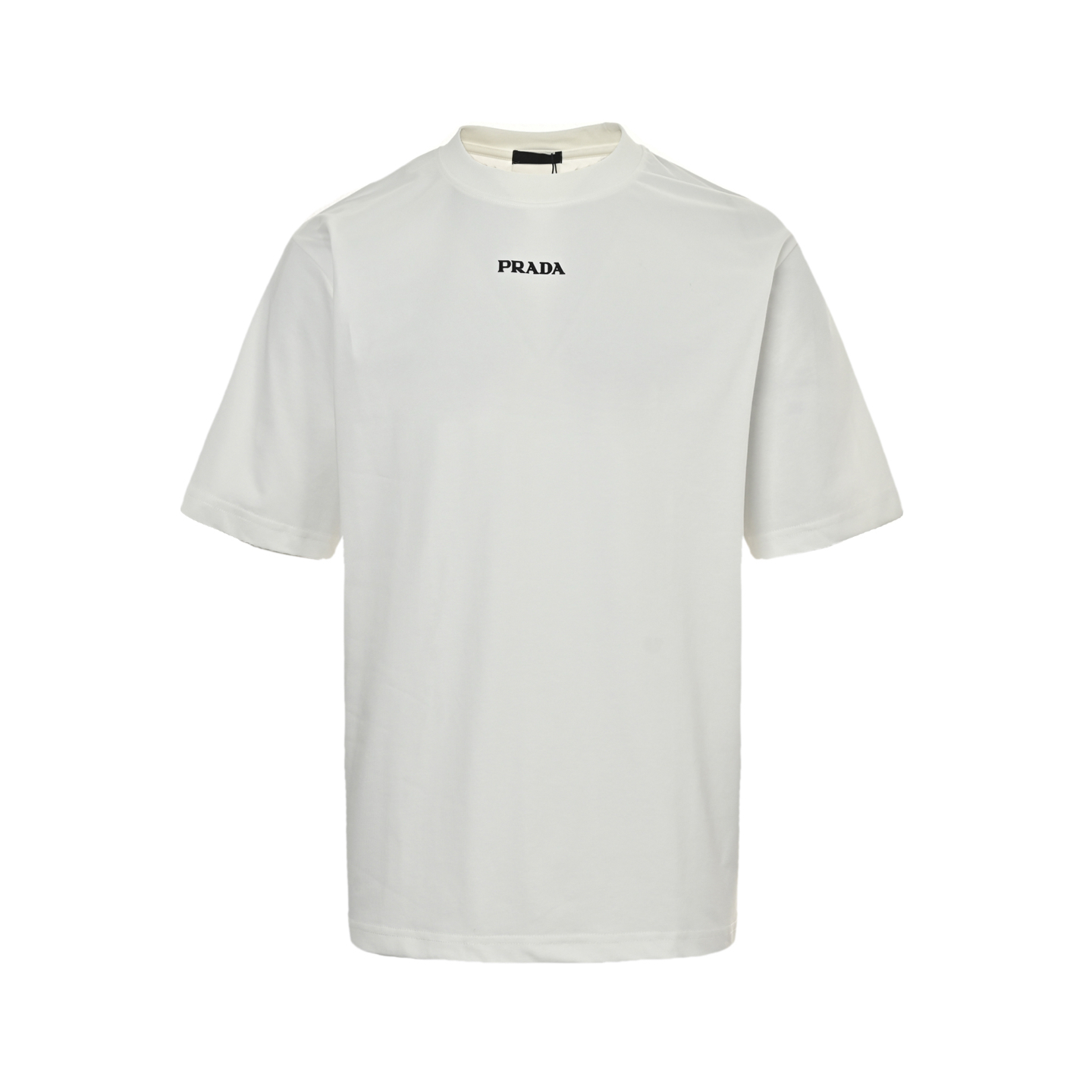 Prada 25ss short-sleeved shirt with triangle logo on the back