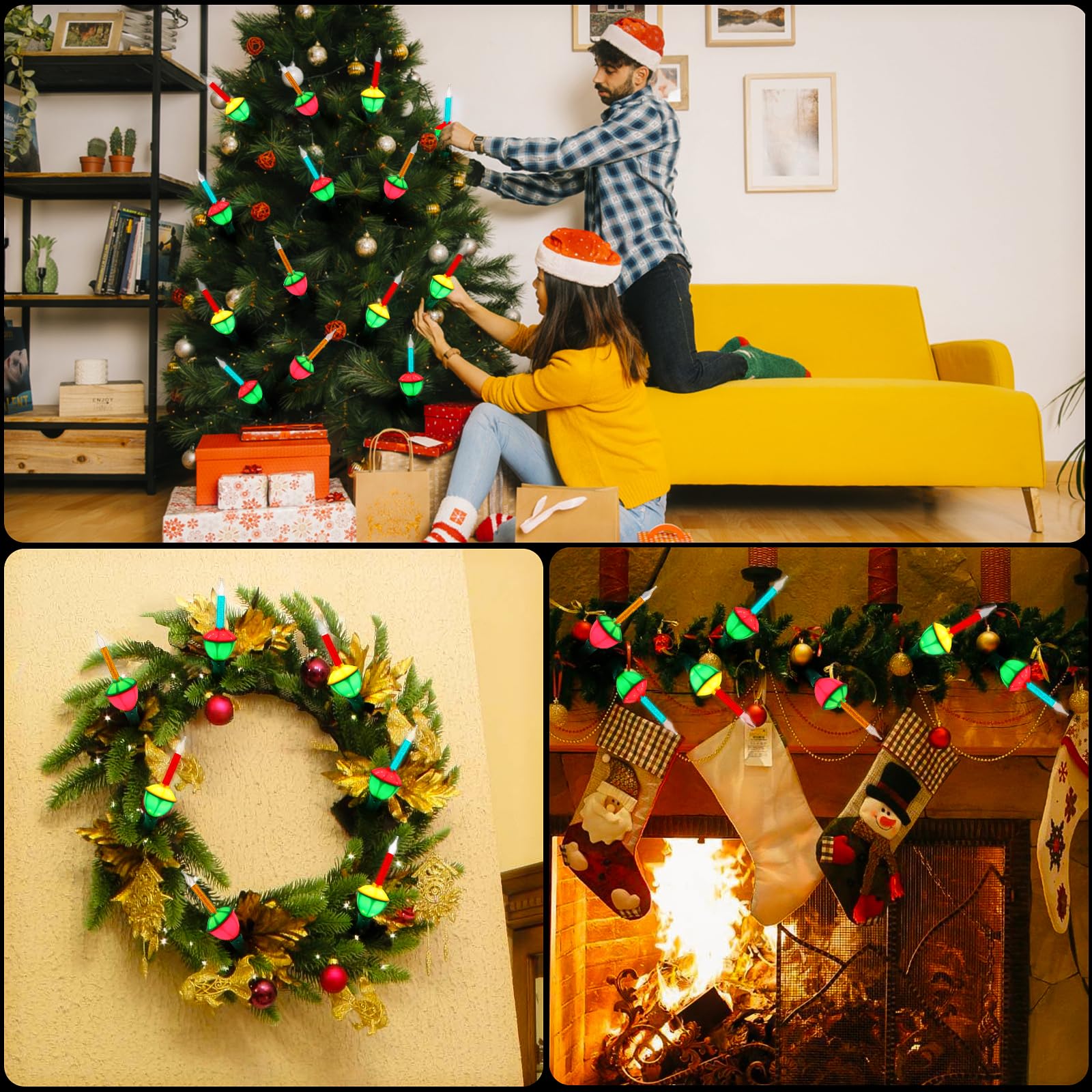 💥ON SALE💥7-Light Multicolor Christmas Bubble String Lights🎄✨