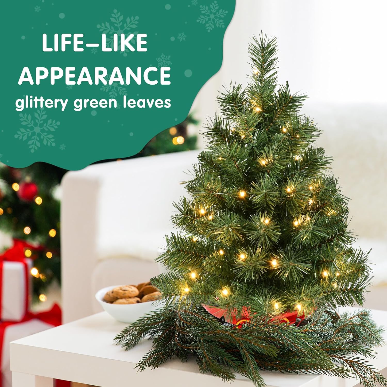 🎅2024 Christmas Promos🔥Pre-lit Artificial Mini Christmas Tree