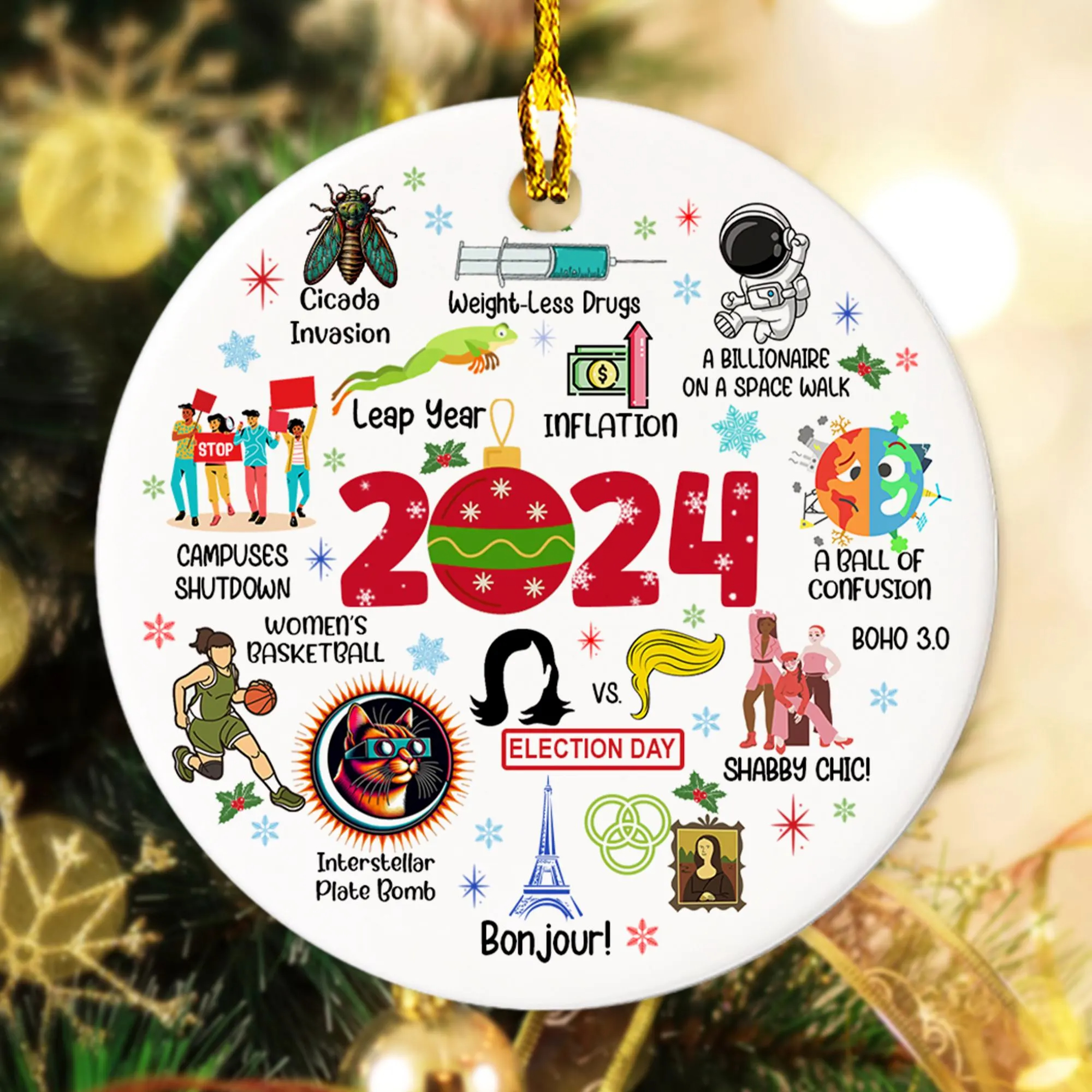 🎄Early Christmas Sale 49% OFF🎄2024 Notable Events Christmas Ceramic Ornament