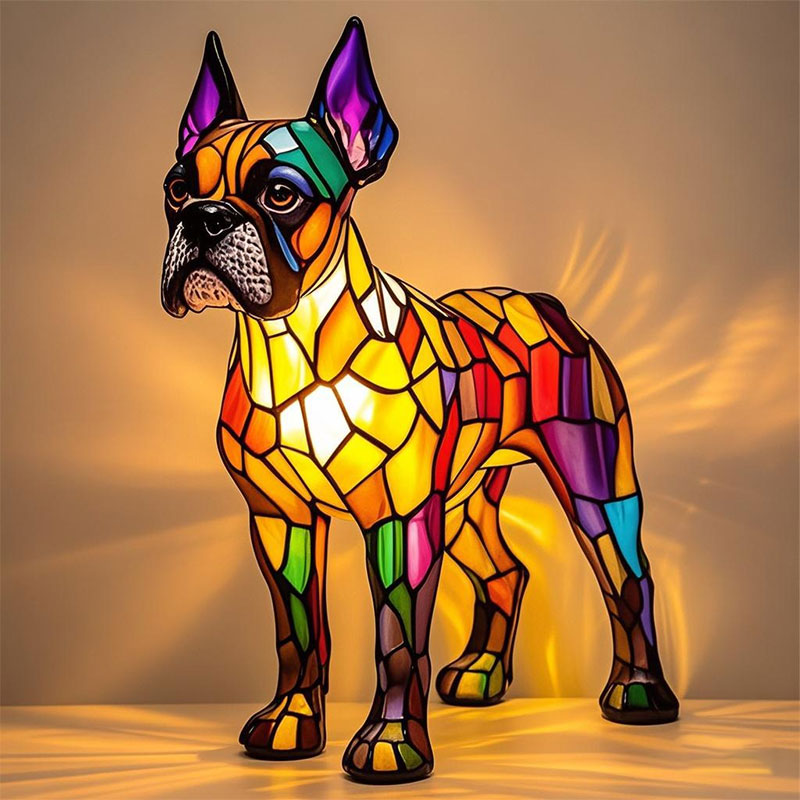 Boxer Dog Lamp