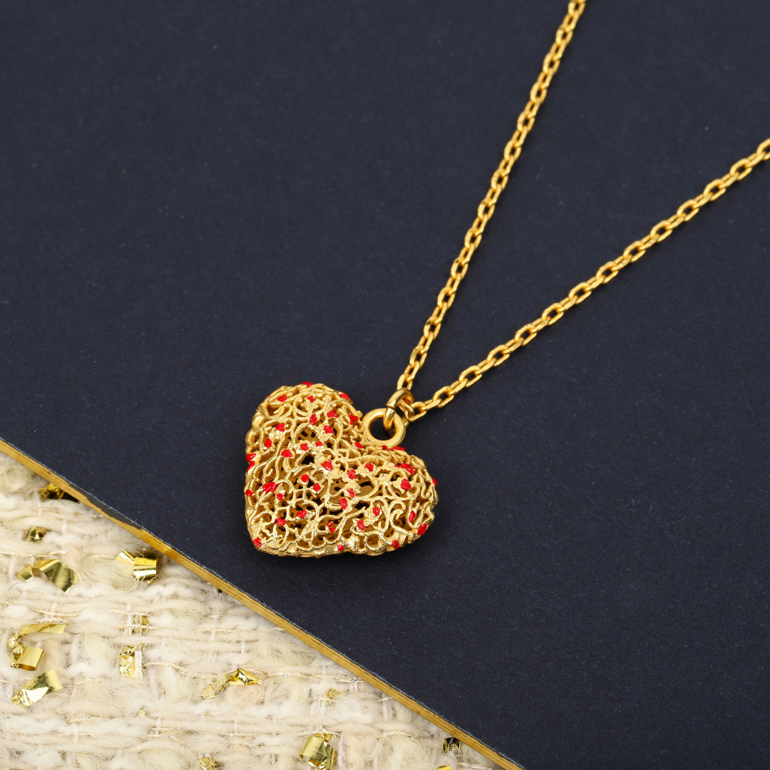 Dior Limited Edition Hollow Heart Necklace