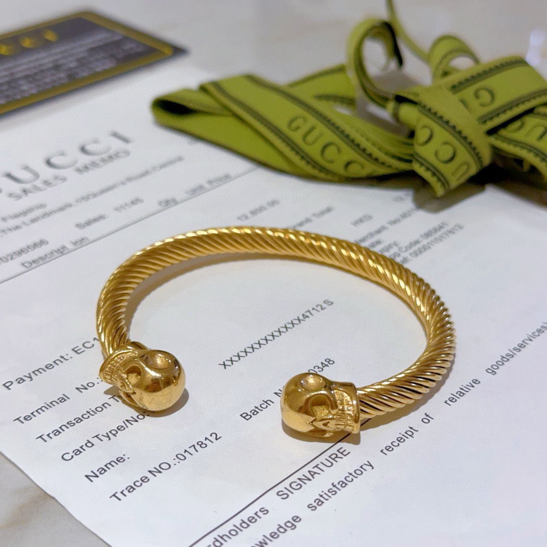 Gucci Wire Skull Bracelet