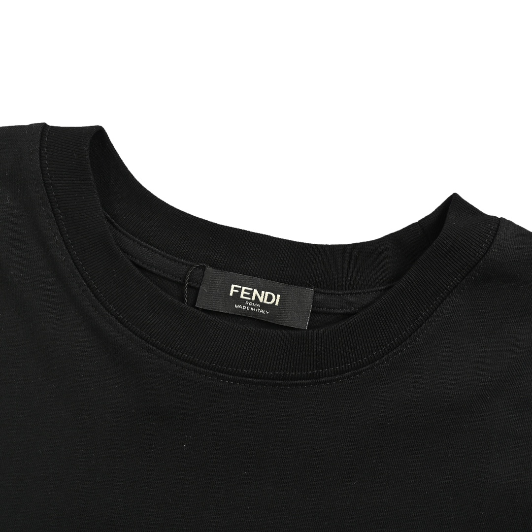 Fendi 24ss shoulder letter print short sleeves
