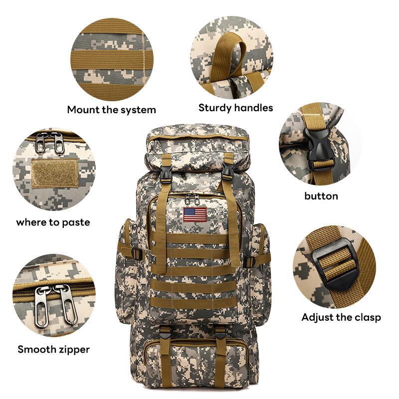 🔥ON SALE - 50% OFF🔥80L Camping Hiking Military Tactical Backpack,Waterproof and Breathable Travel Backpack