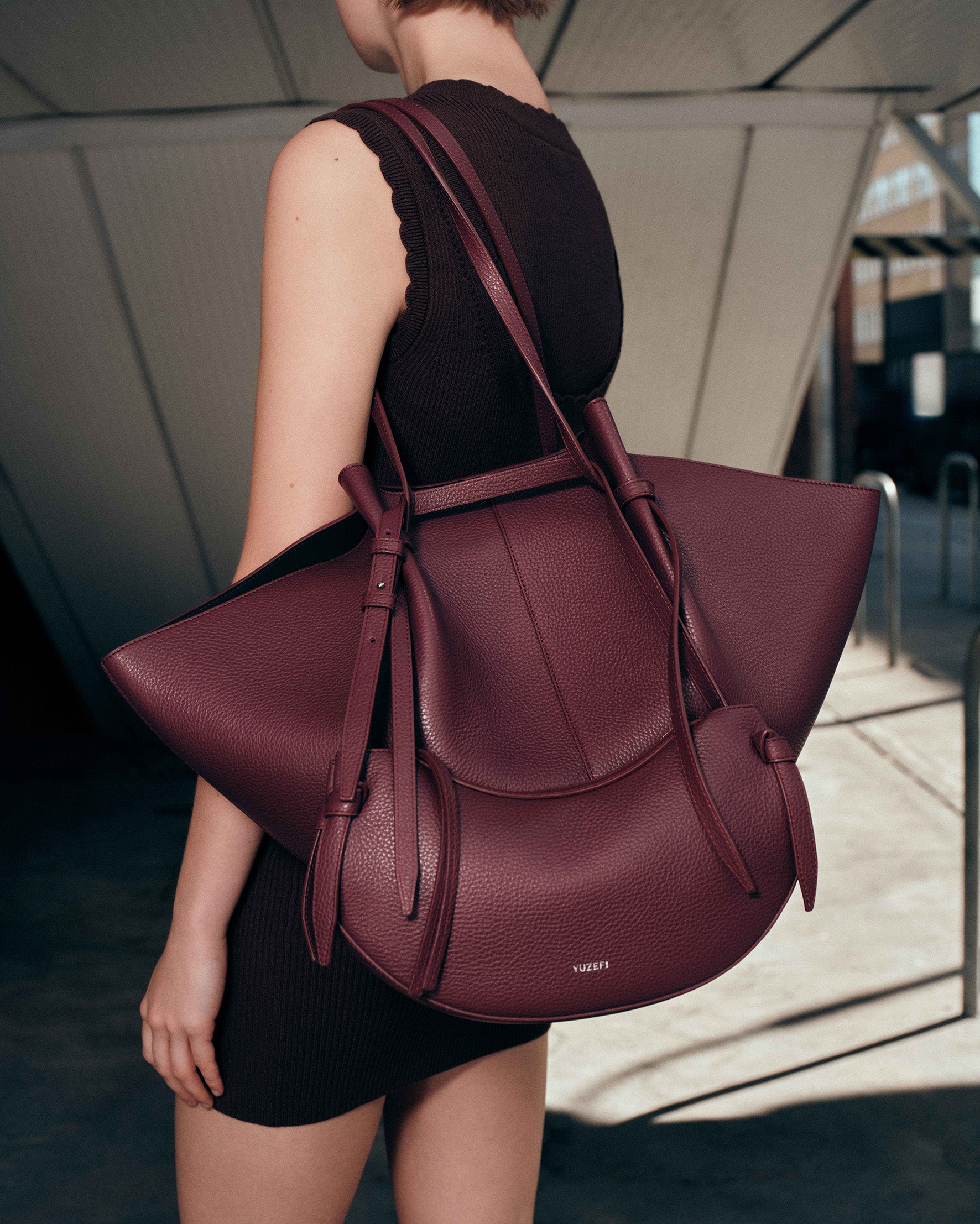 FORTUNE COOKIE - WINE PEBBLE GRAINED LEATHER