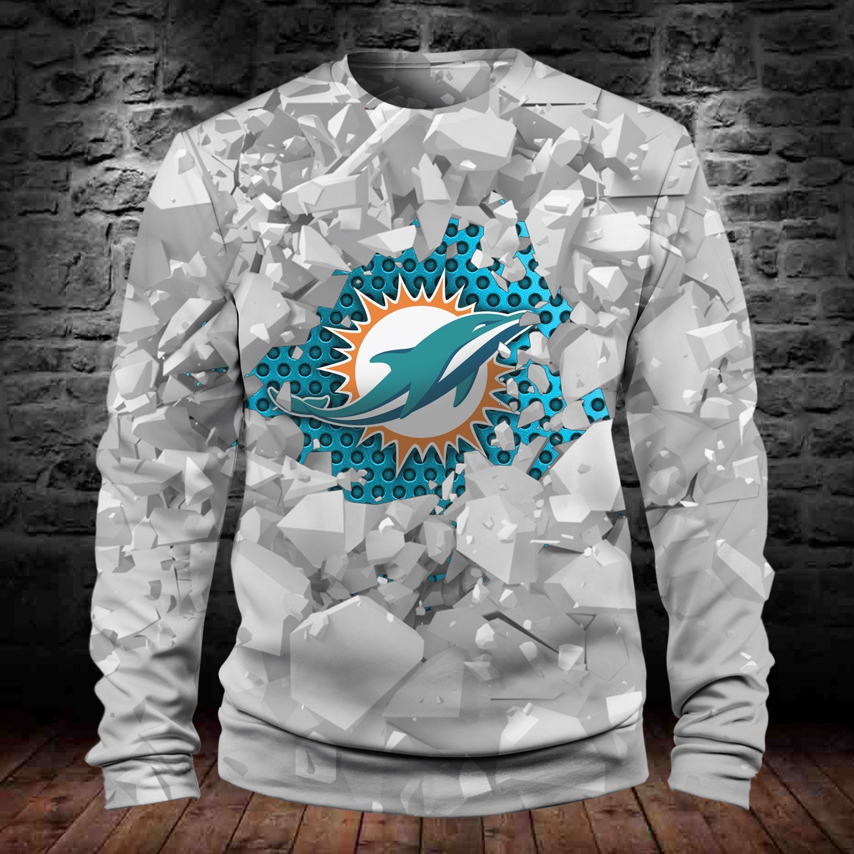 DOLPHINS HOODIE 3D ICE19