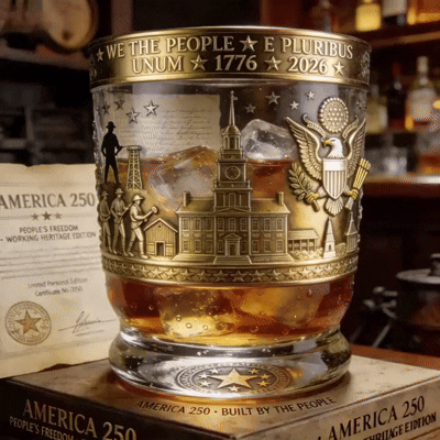 America 250 Whiskey Glass