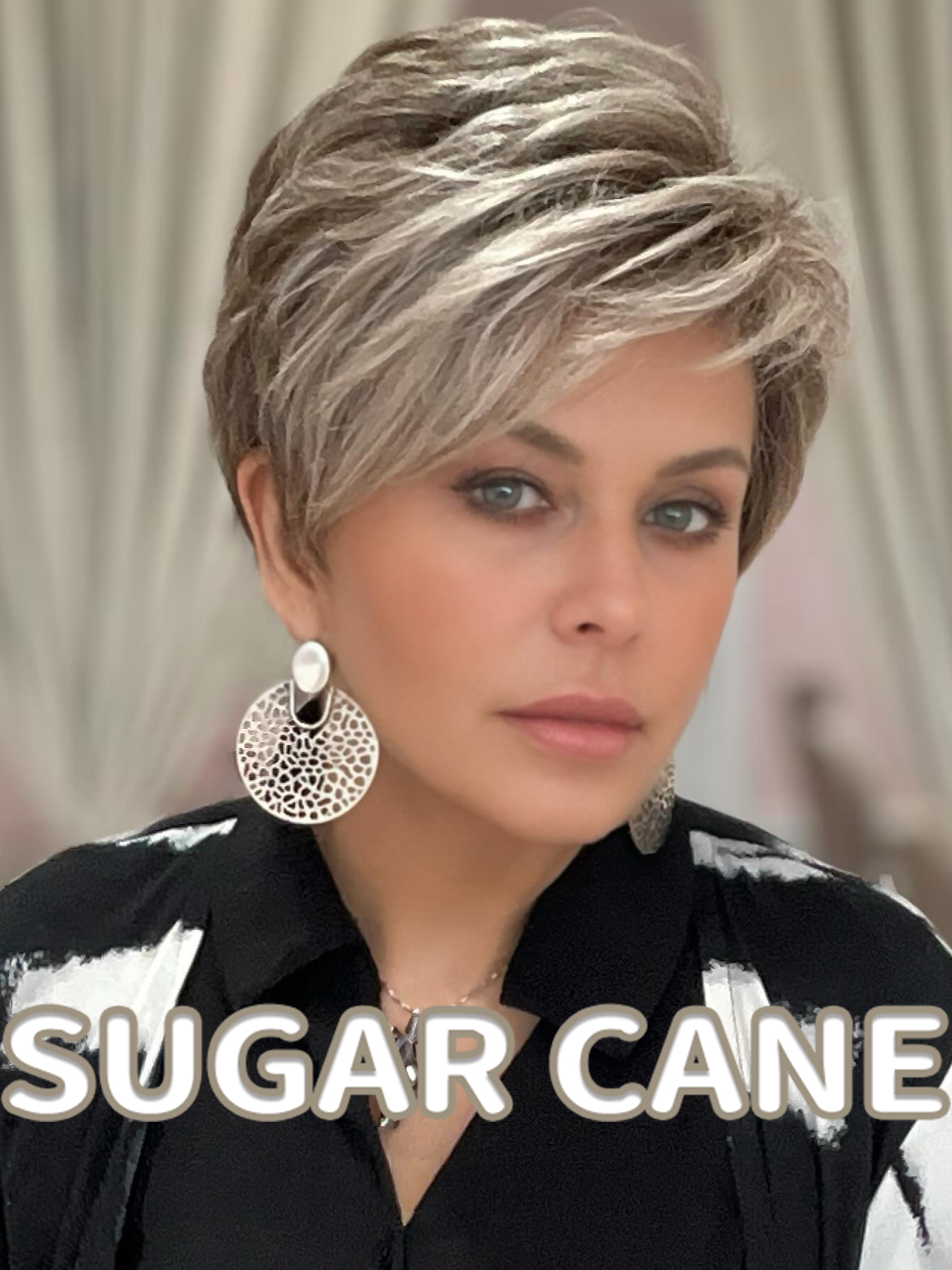 Sleek Short Bob Wig With Side-Swept Bangs