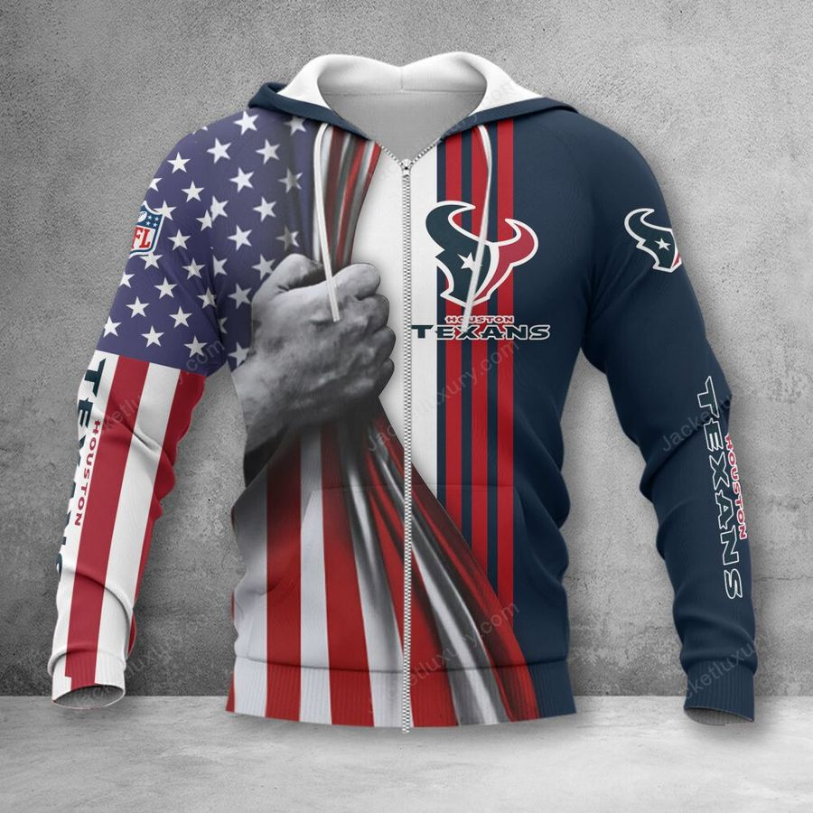 HOUSTON TEXANS 3D HOODIE SKULL0804