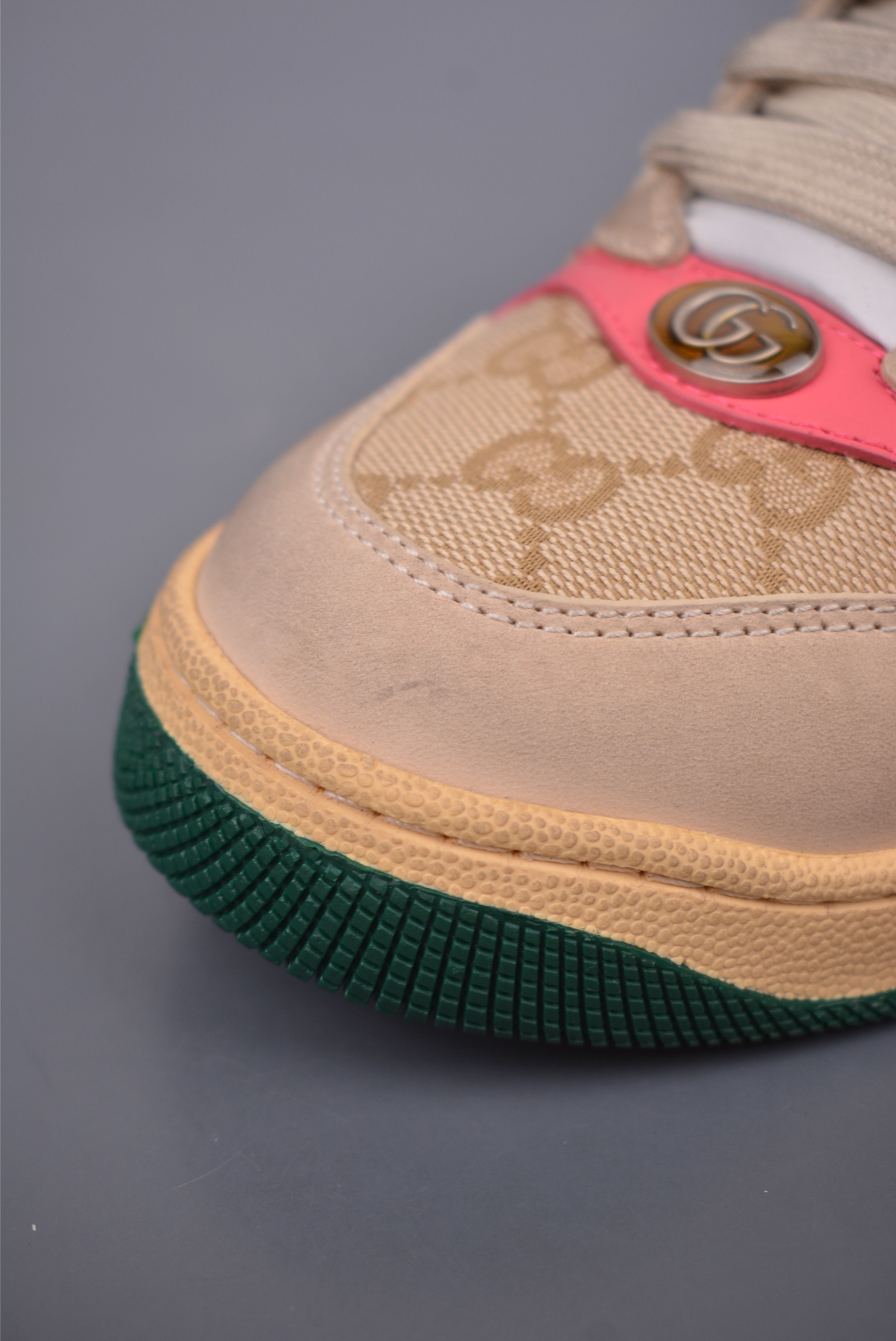 Gucci Screener GG Sneaker Low Off-White Old Green Red Rose Pink