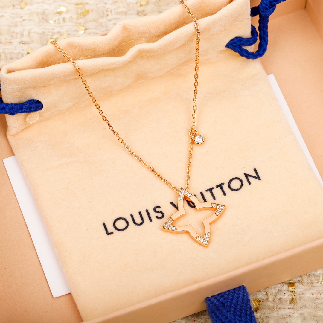 Louis Vuitton monogram pointed flower necklace