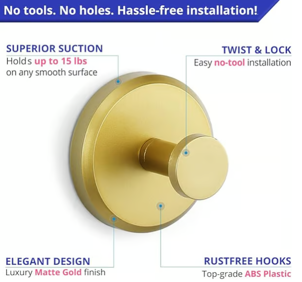 Upgraded Suction Cup Hooks