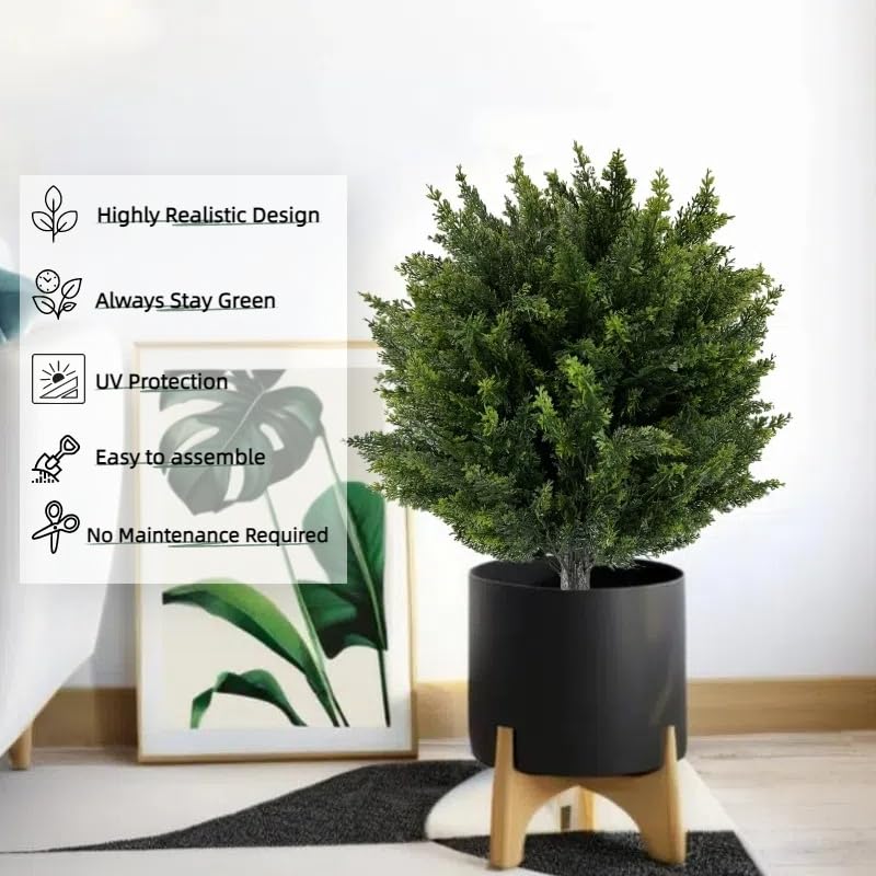 🔥ON SALE - 60% OFF🔥-22'' Artificial Cedar Topiary Ball Tree🌿🌳✨