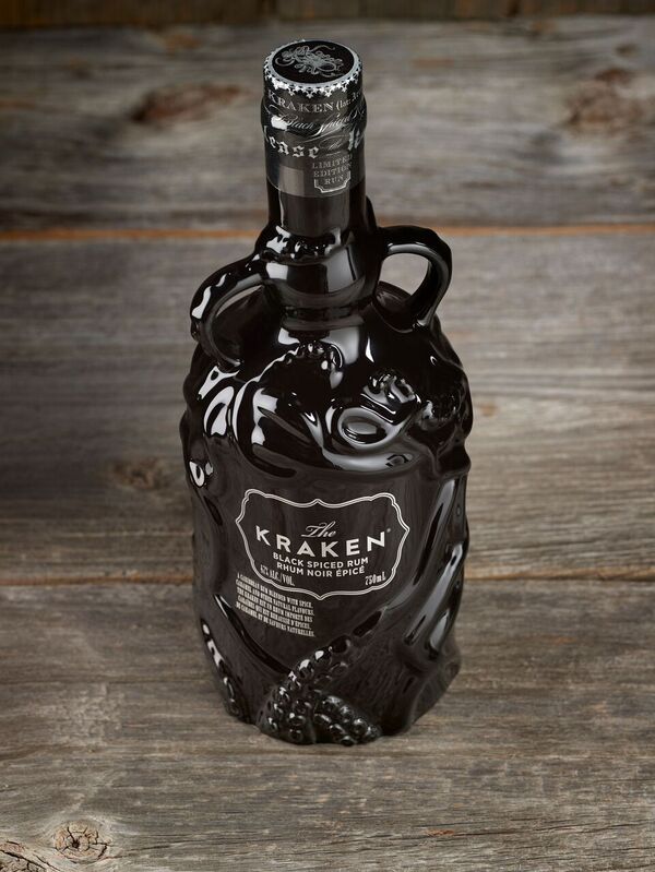 Norse mythology siren limited edition ceramic bright black bottle