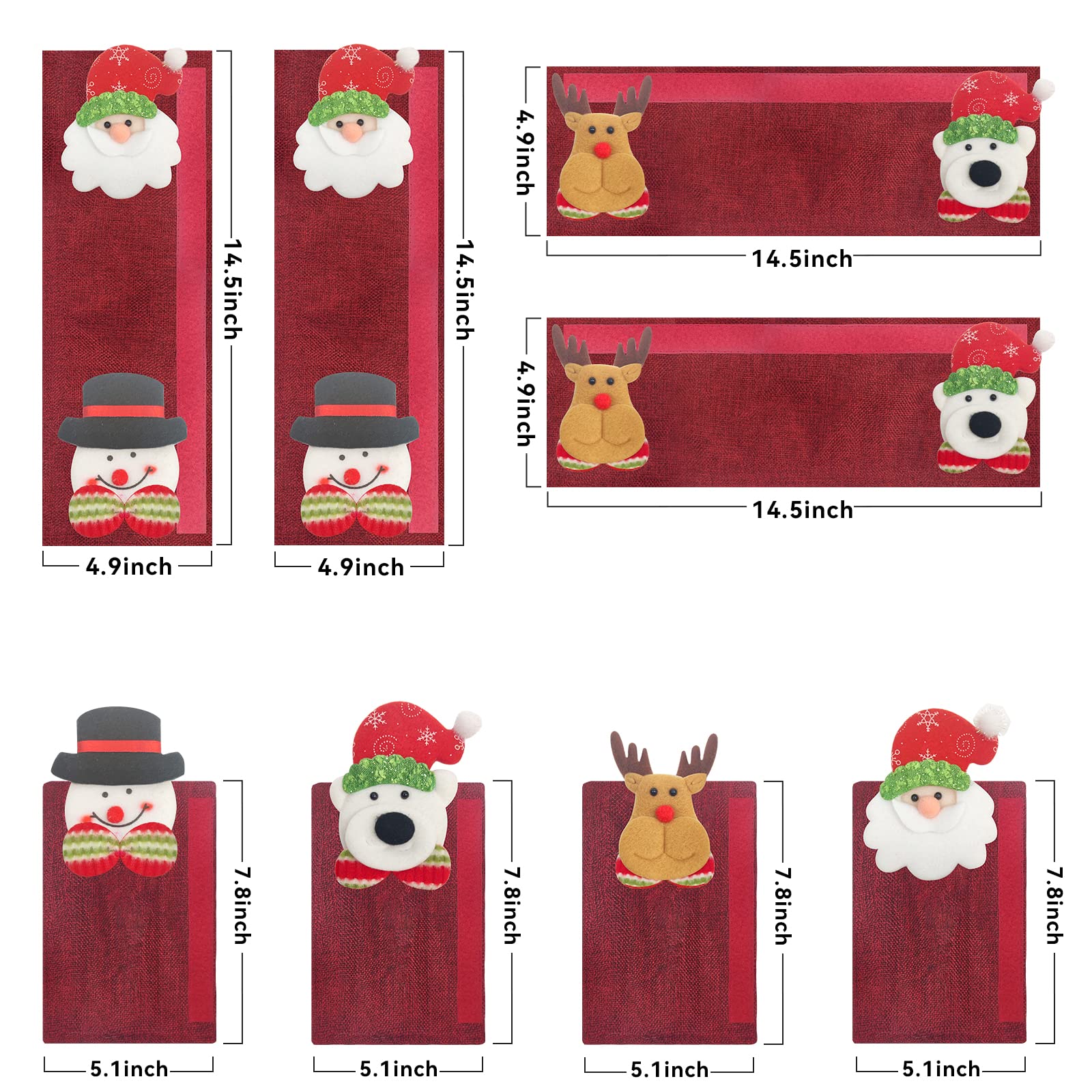 (🔥Christmas Hot Sale-50% OFF)Christmas Kitchen Handle Door Covers
