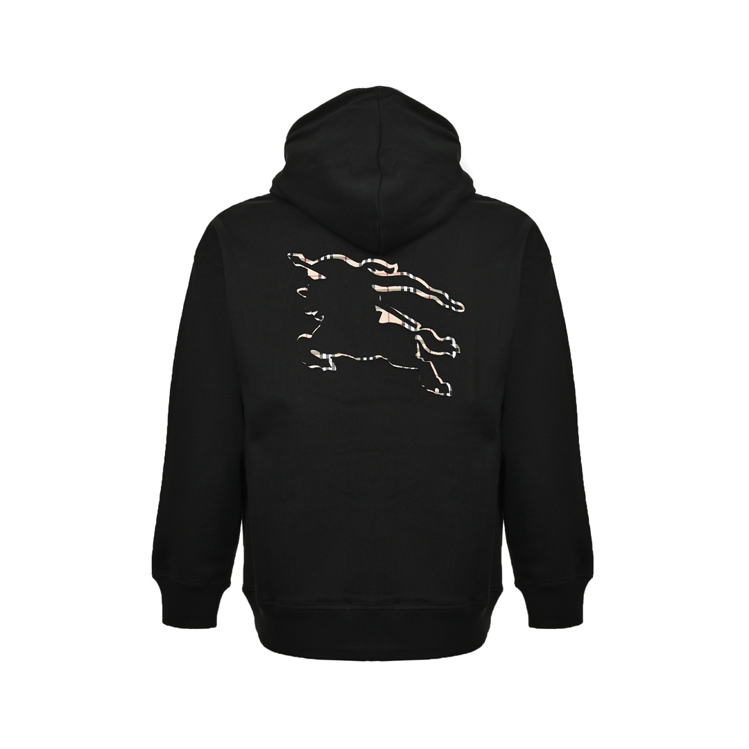 Burberry 24Fw hooded sweatshirt with horse patch on the back