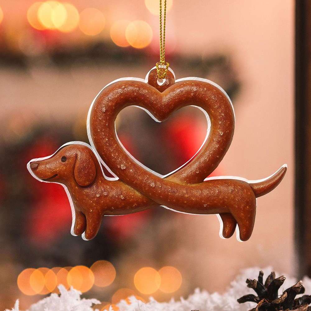 Pretzel Dachshund Ornament