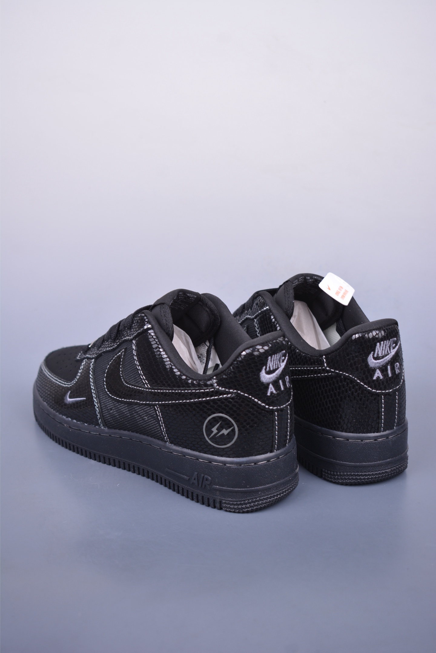 Fujiwara Hiroshi Black Lightning x Nike Air Force 1 07 Low Sneakers Snake Pattern Black Lightning SC9207-529