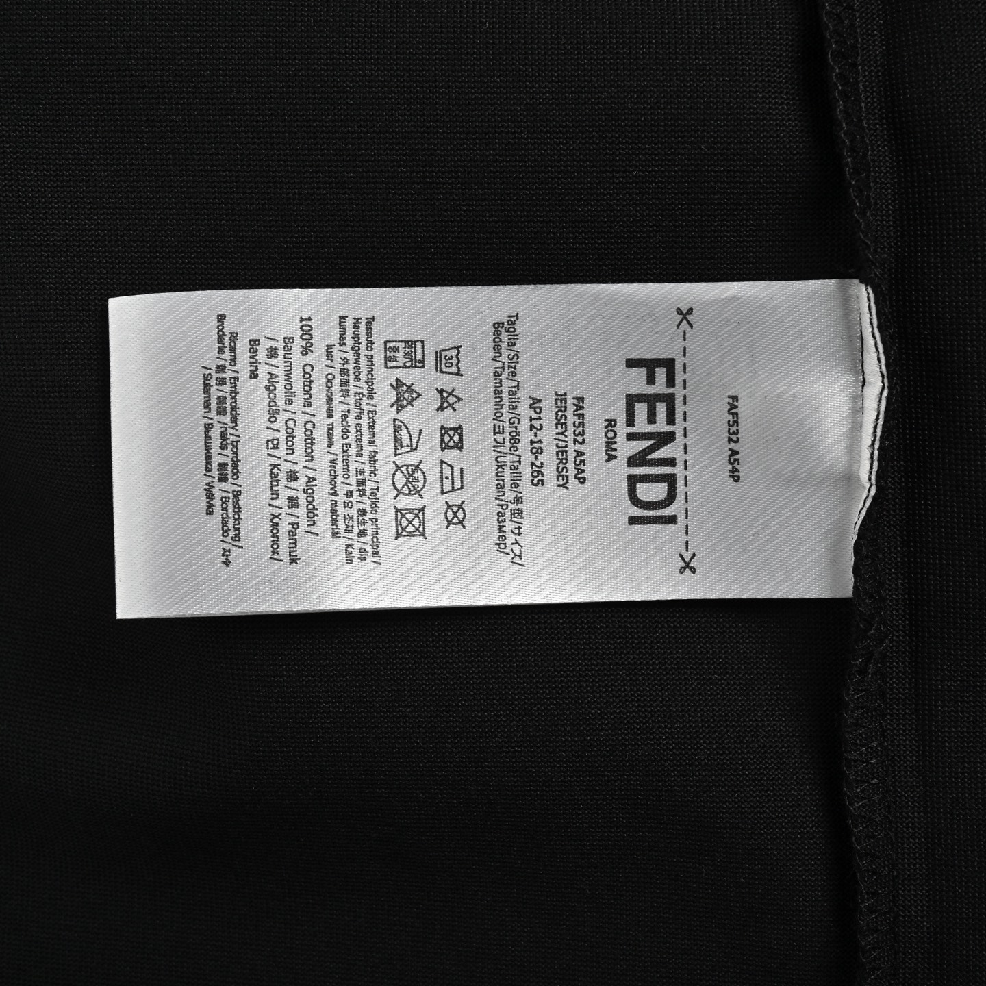 Fendi 25ss large letter logo print short sleeve